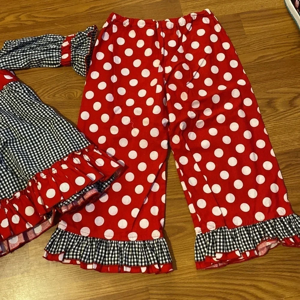 Hand Crafted Girls Matching Outfit size 6 (CI)